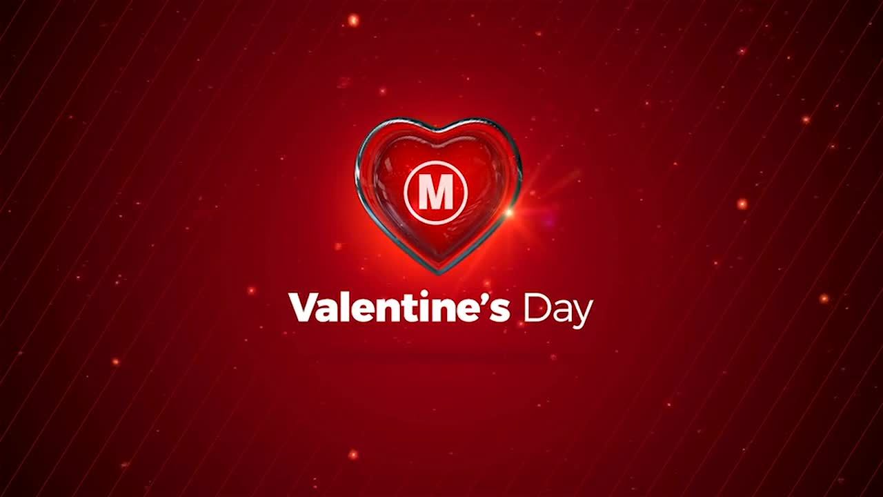 浪漫情人节动态心形照片展示素材库精选AE模板