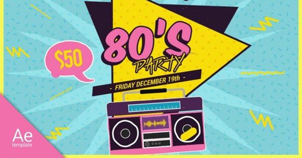 多彩有趣复古风格开场视频效果素材库精选AE模板 New 80s