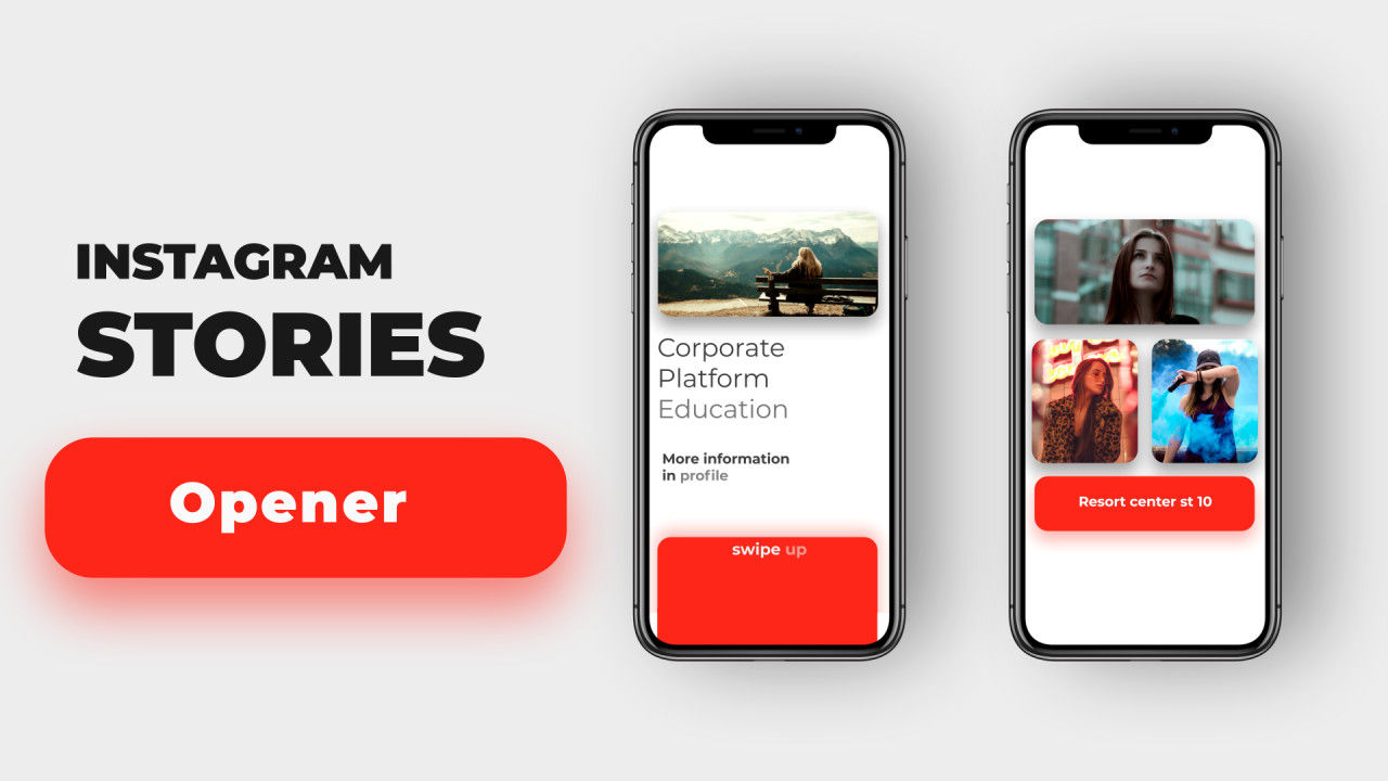 Instagram故事简介素材库精选AE模板