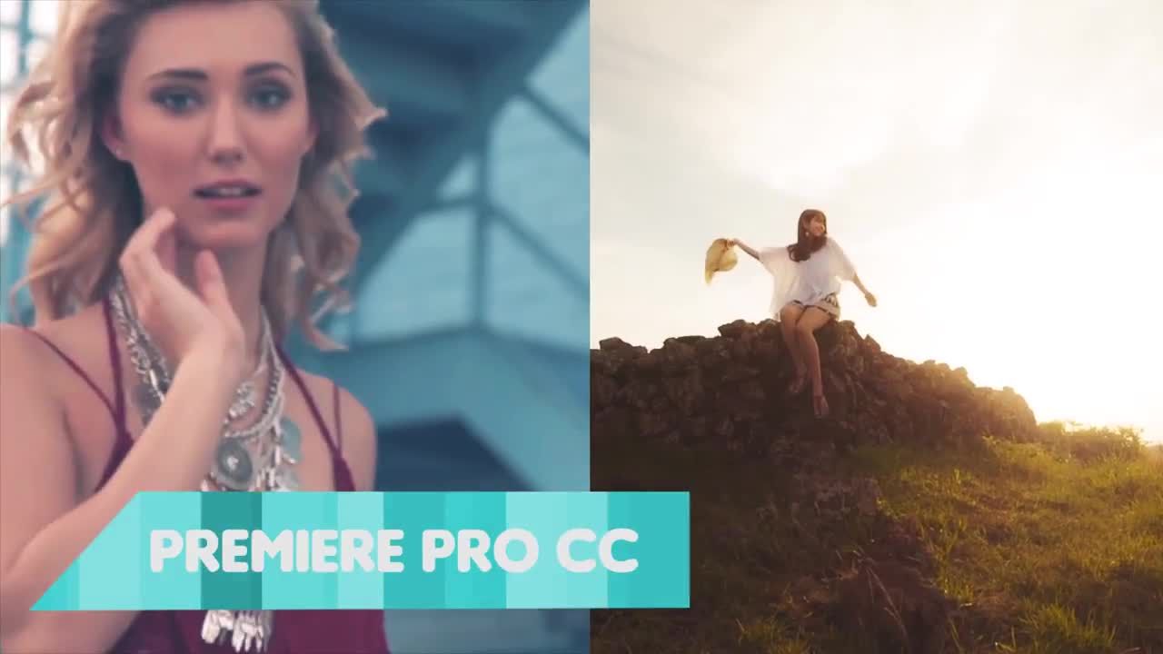 多场景分格过渡夏季美丽时光Pr模板