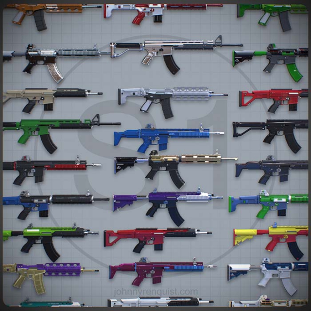 74款枪支步枪素材之家精选3D模型