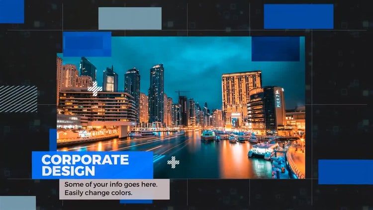 时尚抽象的企业幻灯片素材库精选AE模板