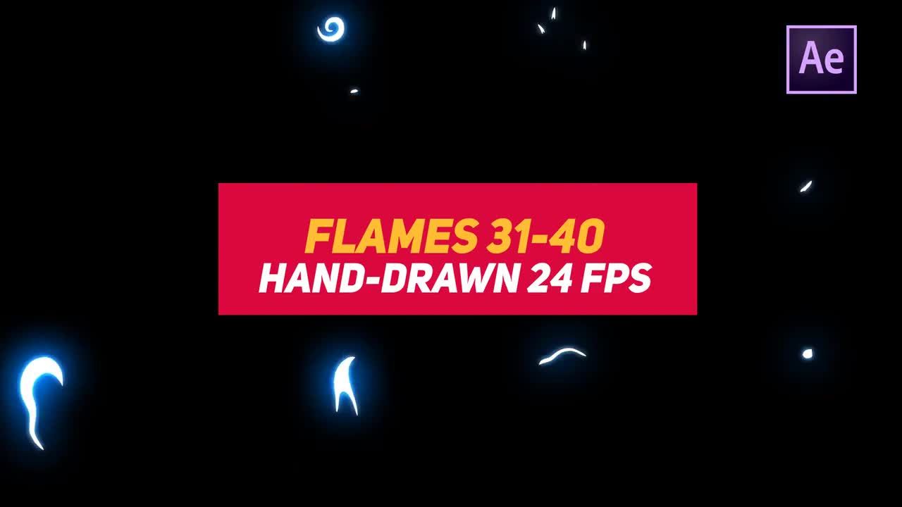 液体元素2火焰31-40 动画元素素材库精选AE模板