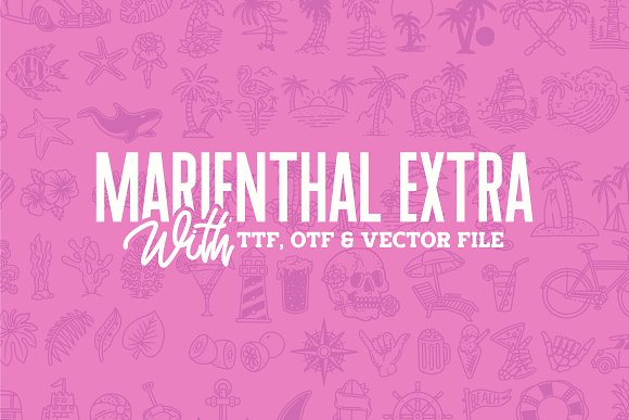 Marienthal Font Bundle + Extras!插图1
