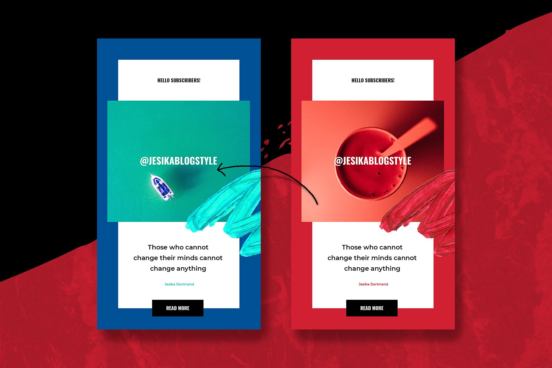 色彩活泼的红黑配色Ins故事贴图模板素材库精选 ANIMATED Blackred Instagram Stories插图(3)