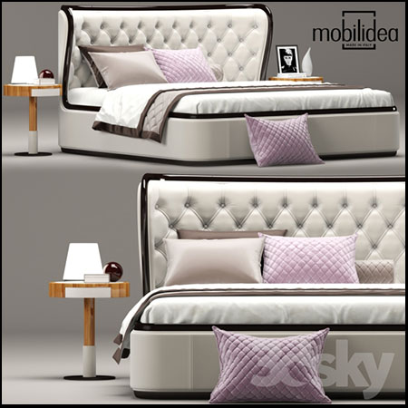Mobilidea欧式双人床3DMAX模型