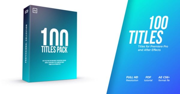 视频特效字幕标题制作素材库精选AE模板包 Titles Pack