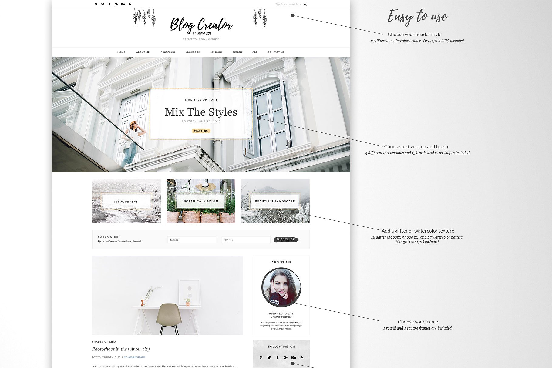 博客网站模板素材库精选设计素材集 The Blog Creator插图(7)
