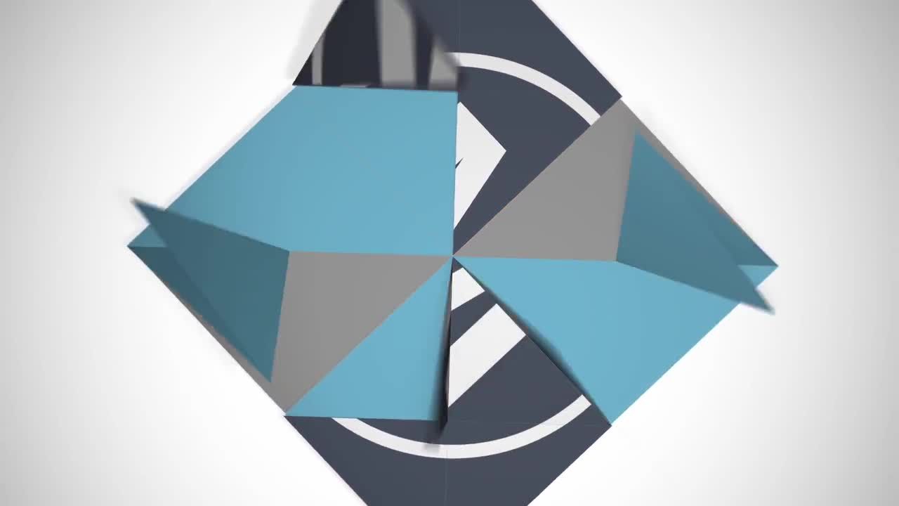 有趣的纸张折叠徽标显示素材库精选AE模板