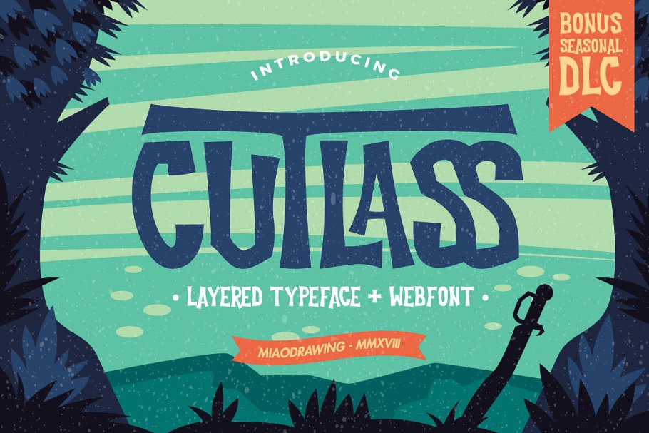 Cutlass Typeface + Bonus Font素材之家精选英文字体