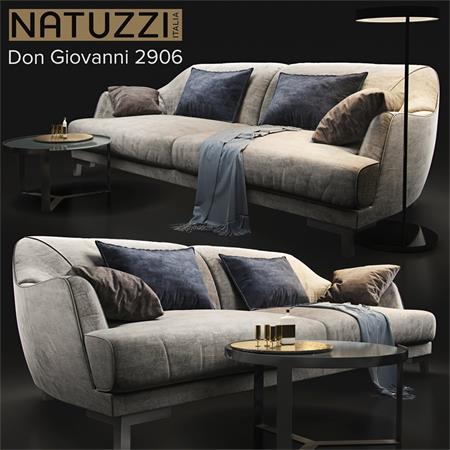 灰色双人沙发素材之家精选3D模型