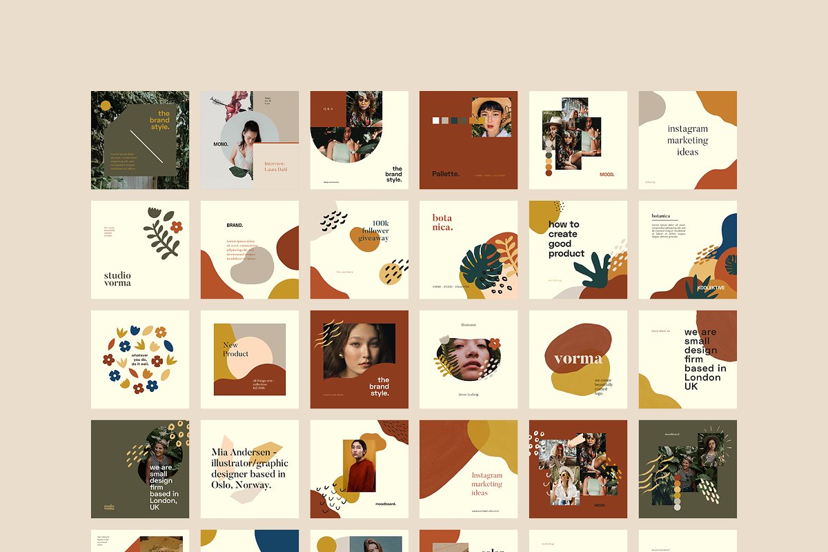 VORMA-时尚Instagram社交媒体方形设计模板素材库精选插图(2)