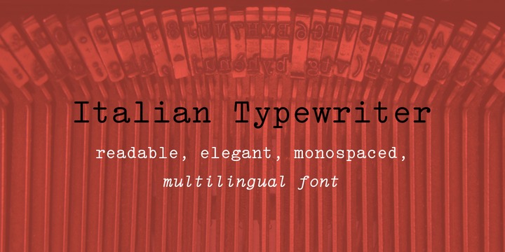 Italian Typewriter Font Family素材之家精选英文字体