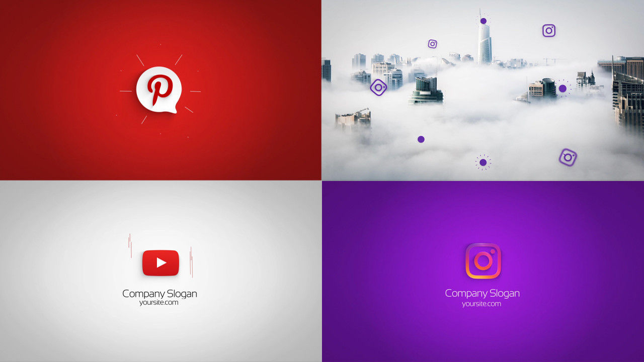 迷你标识分散汇聚logo特效动画素材库精选AE模板