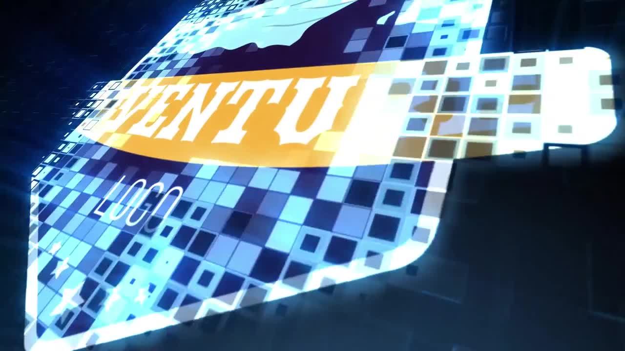 高科技3D线路主板光线LOGO展示素材库精选AE模板