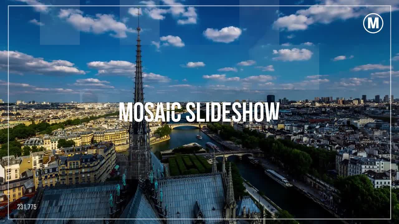 企业马赛克幻灯片素材库精选AE模板