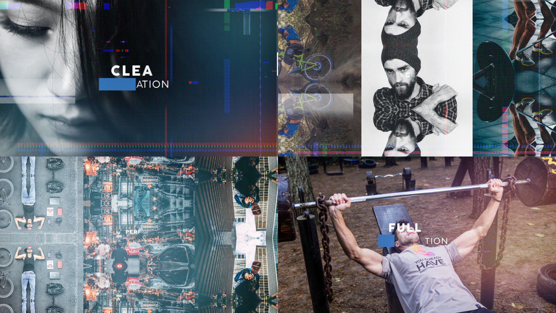 外观时尚的小故障揭幕战素材库精选AE模板