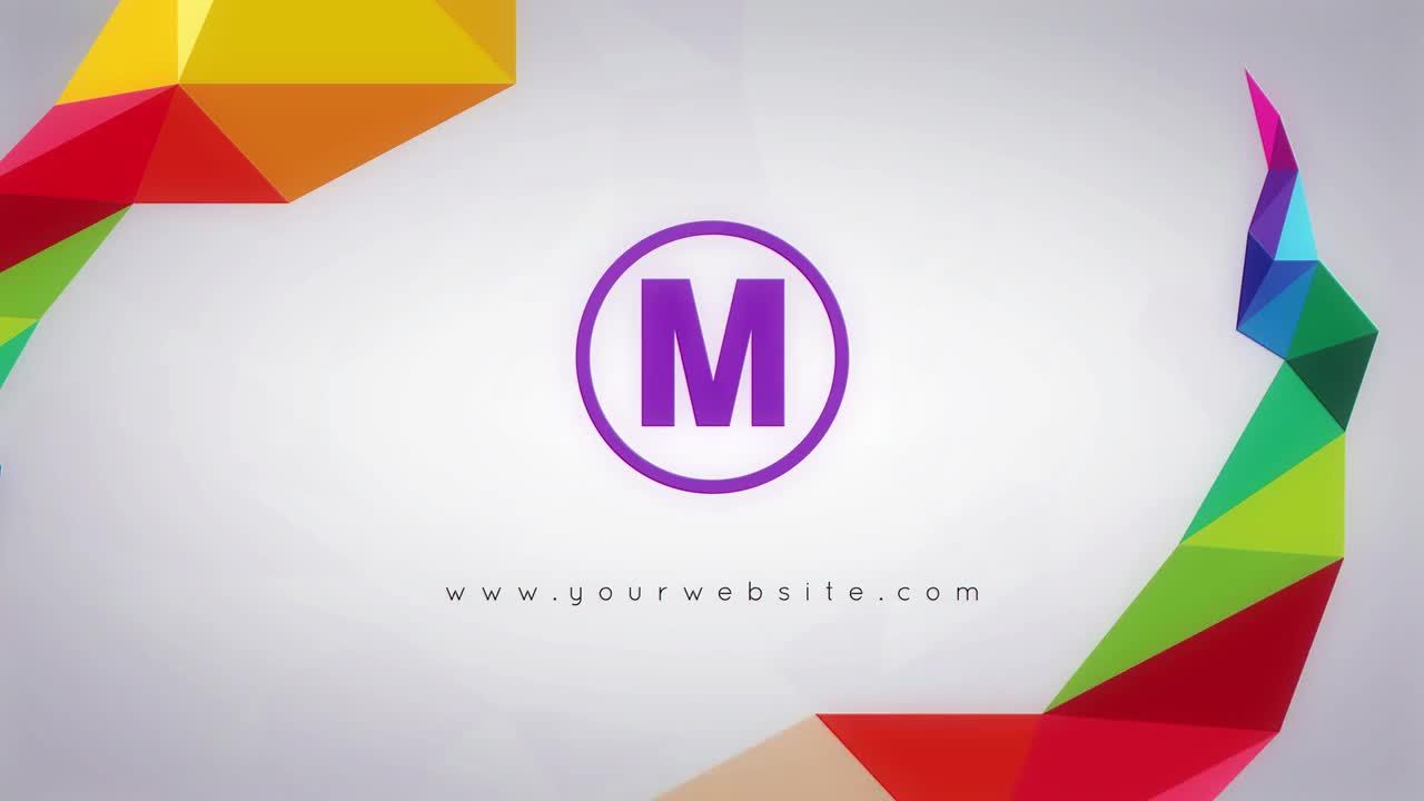 专业设计多边形徽标素材库精选AE模板