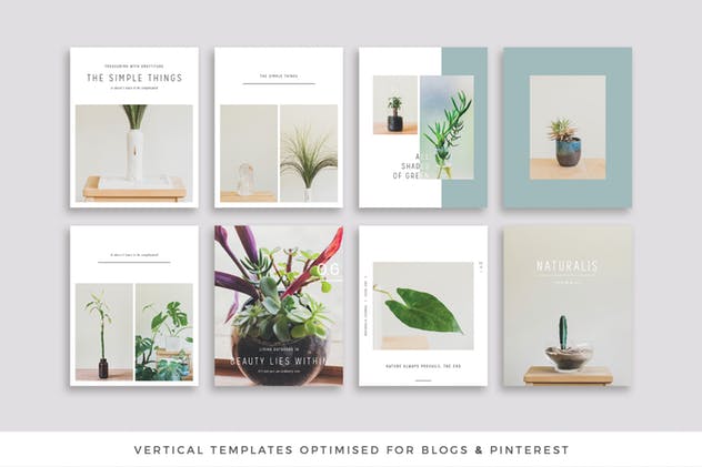 现代简洁风格多用途社交媒体贴图模板素材库精选 NATURALIS Social Media BUNDLE插图(8)