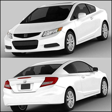 Honda Civic Coupe 2012现代本田思域汽车素材之家精选3D模型