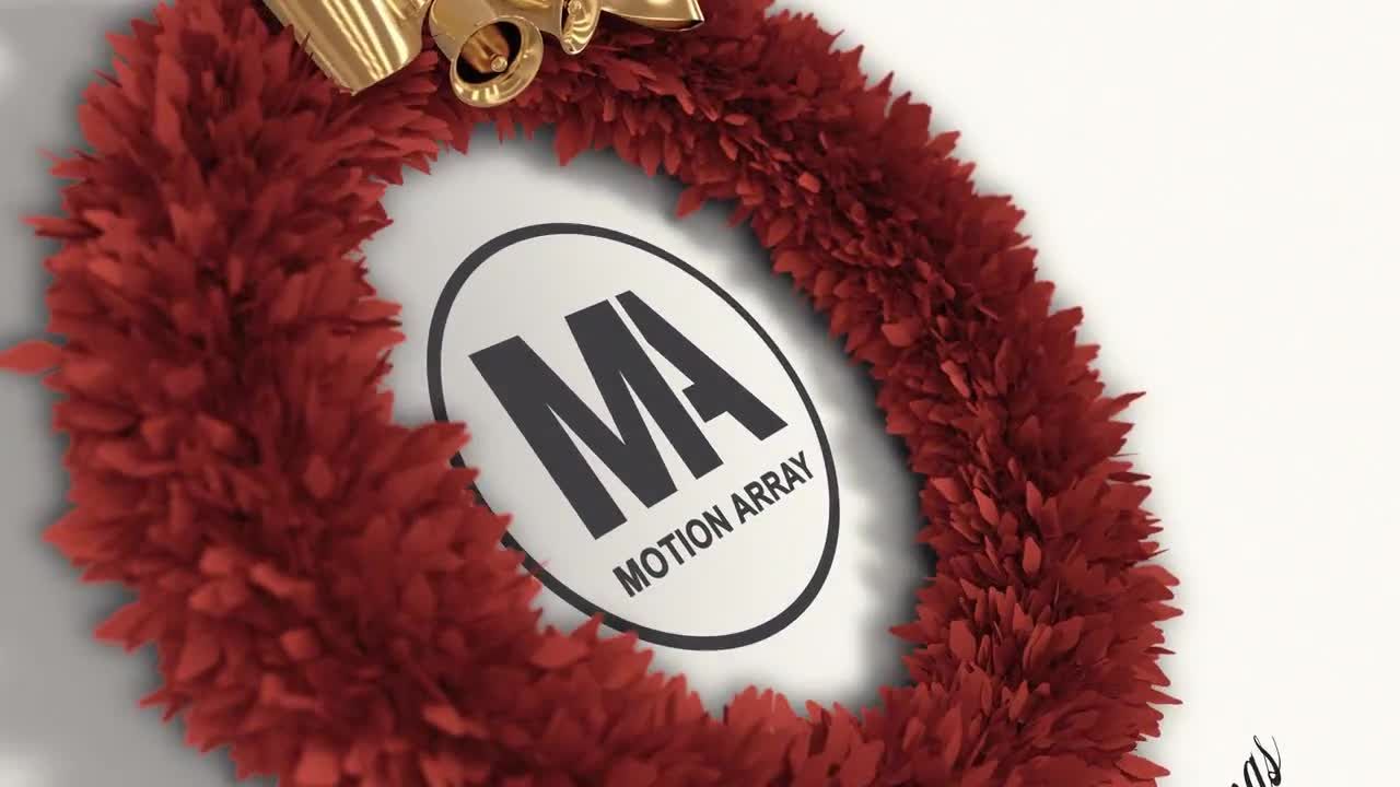 华丽的圣诞节花环标志素材库精选AE模板