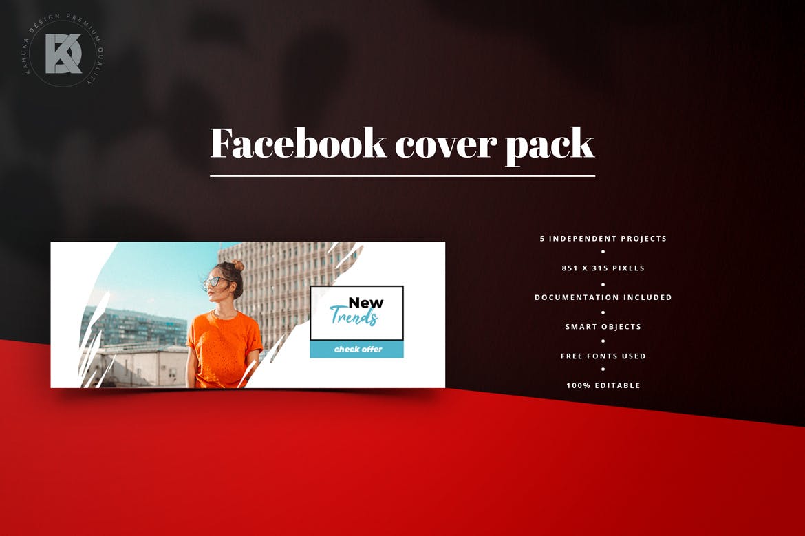 时尚品牌Facebook封面设计模板素材库精选 Fashion Facebook Cover Pack插图(5)