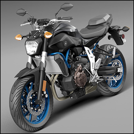 雅马哈Yamaha FZ 07 2016 素材之家精选3D模型