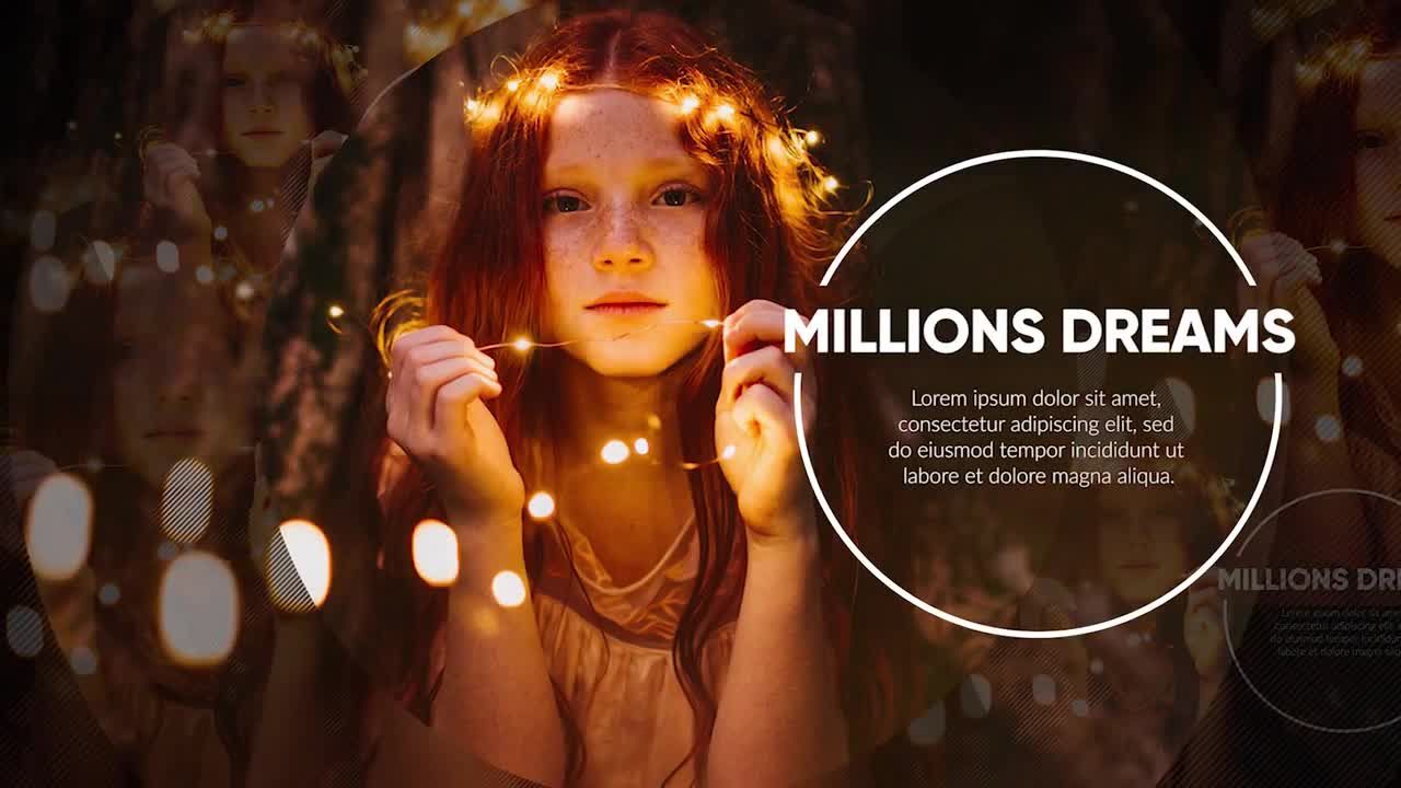 圆圈特效幻灯片视频素材素材库精选PR模板