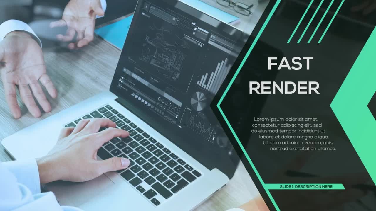 简洁时尚的公司业务幻灯片素材库精选AE模板