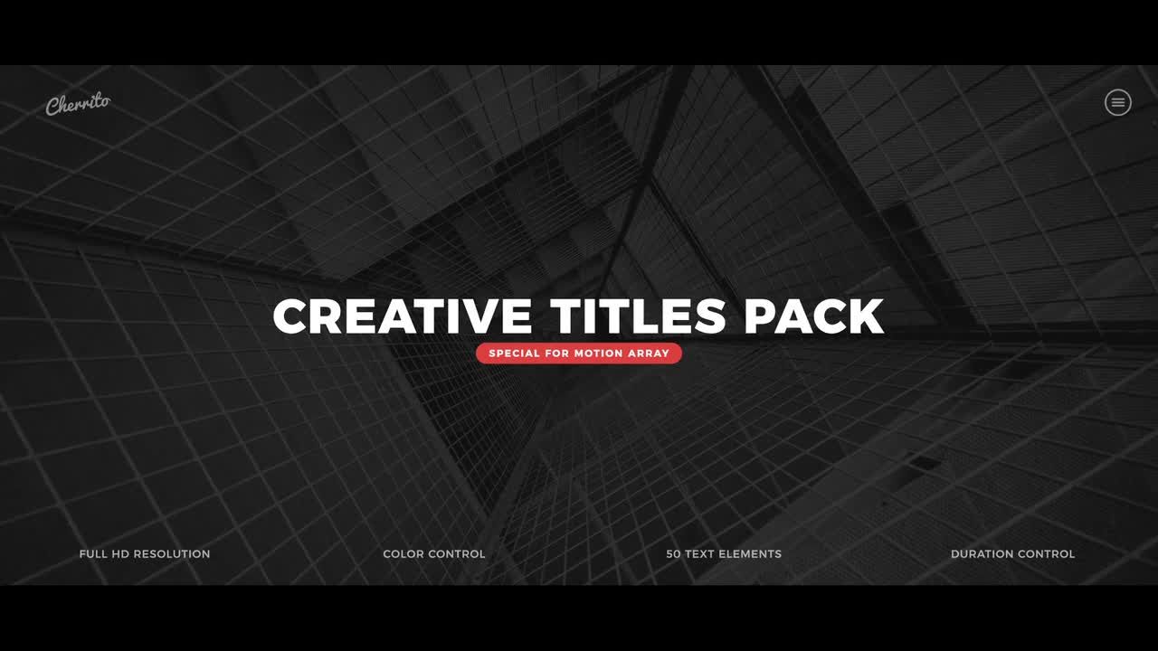 50个原创动画全屏标题或整齐的低三分之一素材库精选pr模板