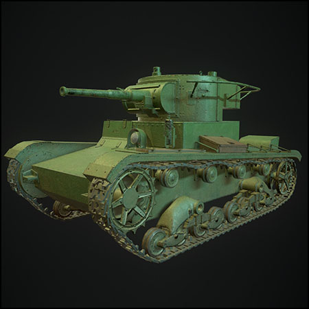 Tank T-26坦克素材之家精选3D模型