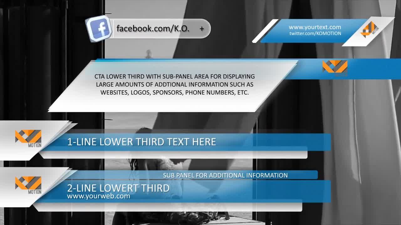 整洁有序的下三分之一动画素材库精选AE模板