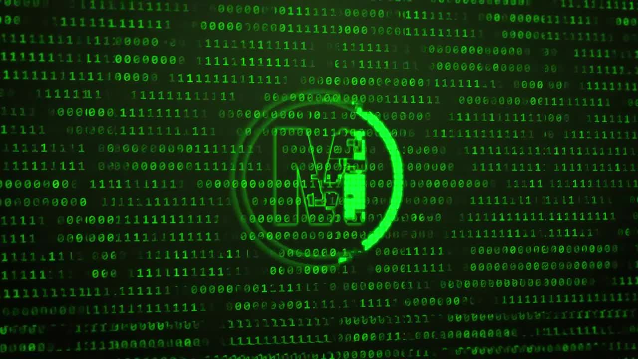 二进制数字科技滚动效果徽标素材库精选AE模板