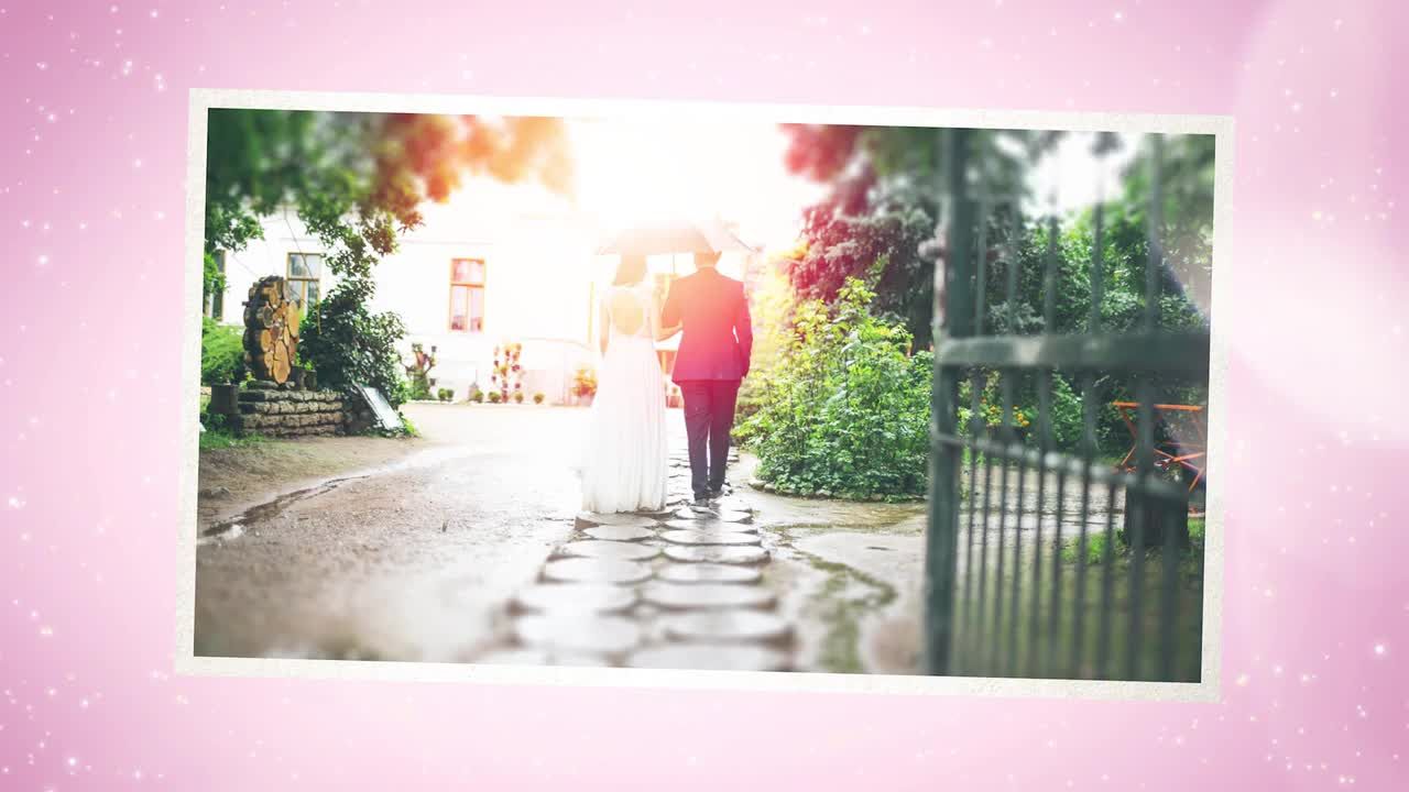 6个婚礼幻灯片动画PR模板