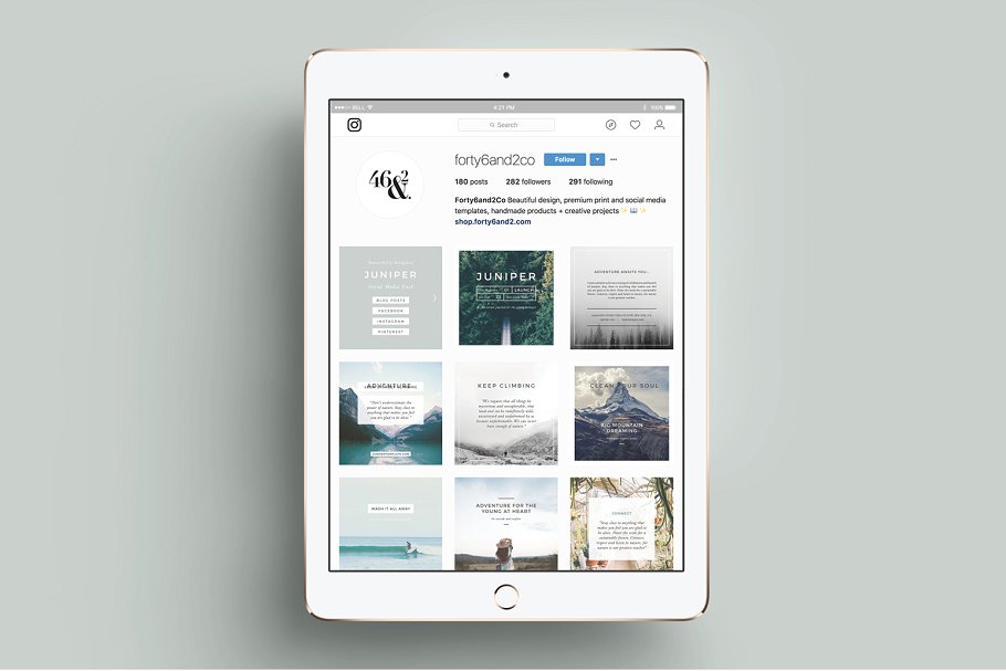 旅行风景主题Instagram社交媒体贴图模板素材库精选 J U N I P E R  Instagram Pack插图(7)