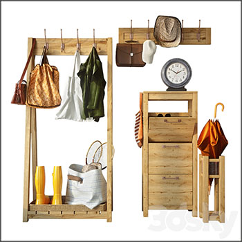 家用衣帽架和家居用品素材之家精选3D模型