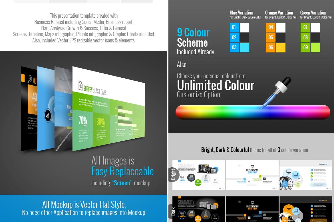 干净、创意、现代的商业PowerPoint包插图(10)