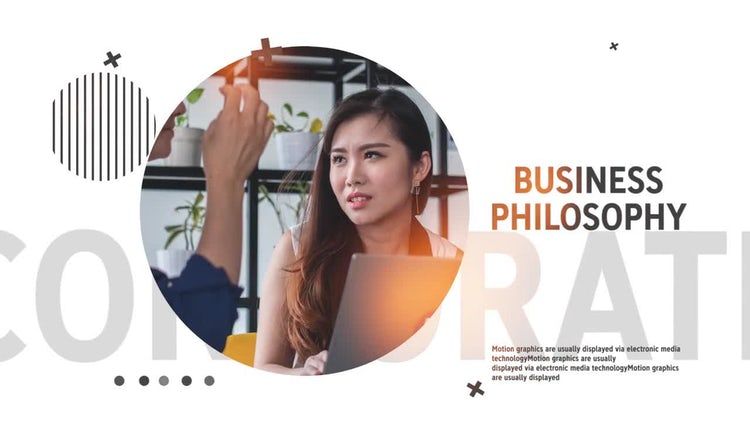 黑白企业幻灯片ae模板