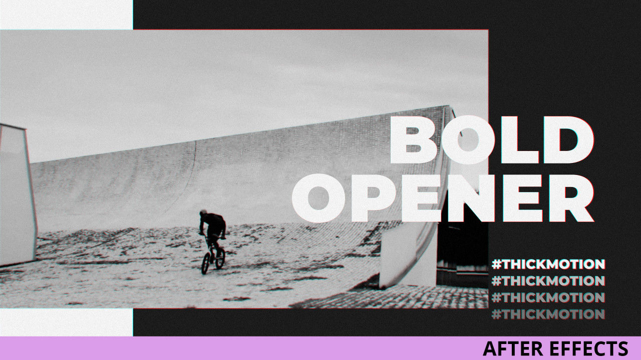 简单过渡效果的粗体开启素材库精选AE模板