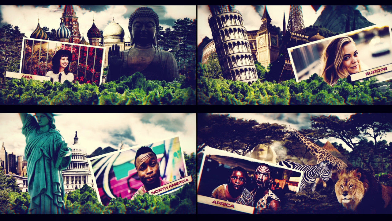 世界旅行动态动画图片素材库精选AE模板