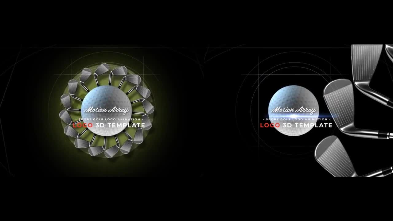 高尔夫徽标开场白素材库精选AE模板