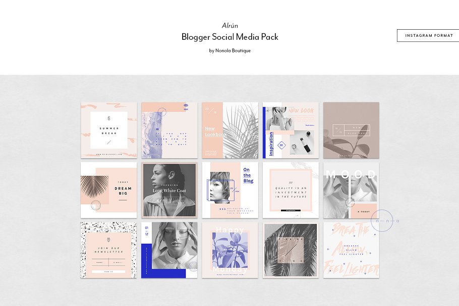 美容化妆主题社交媒体贴图模板素材库精选 Social Media Pack • Alrún插图(4)