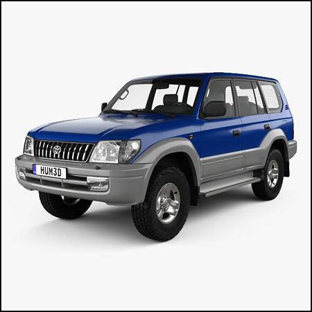 丰田汽车Toyota Land Cruiser Prado 5-door 1999 素材之家精选3D模型