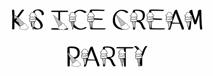 Ks Ice Cream Party font插图 Ks Ice Cream Party font插图
