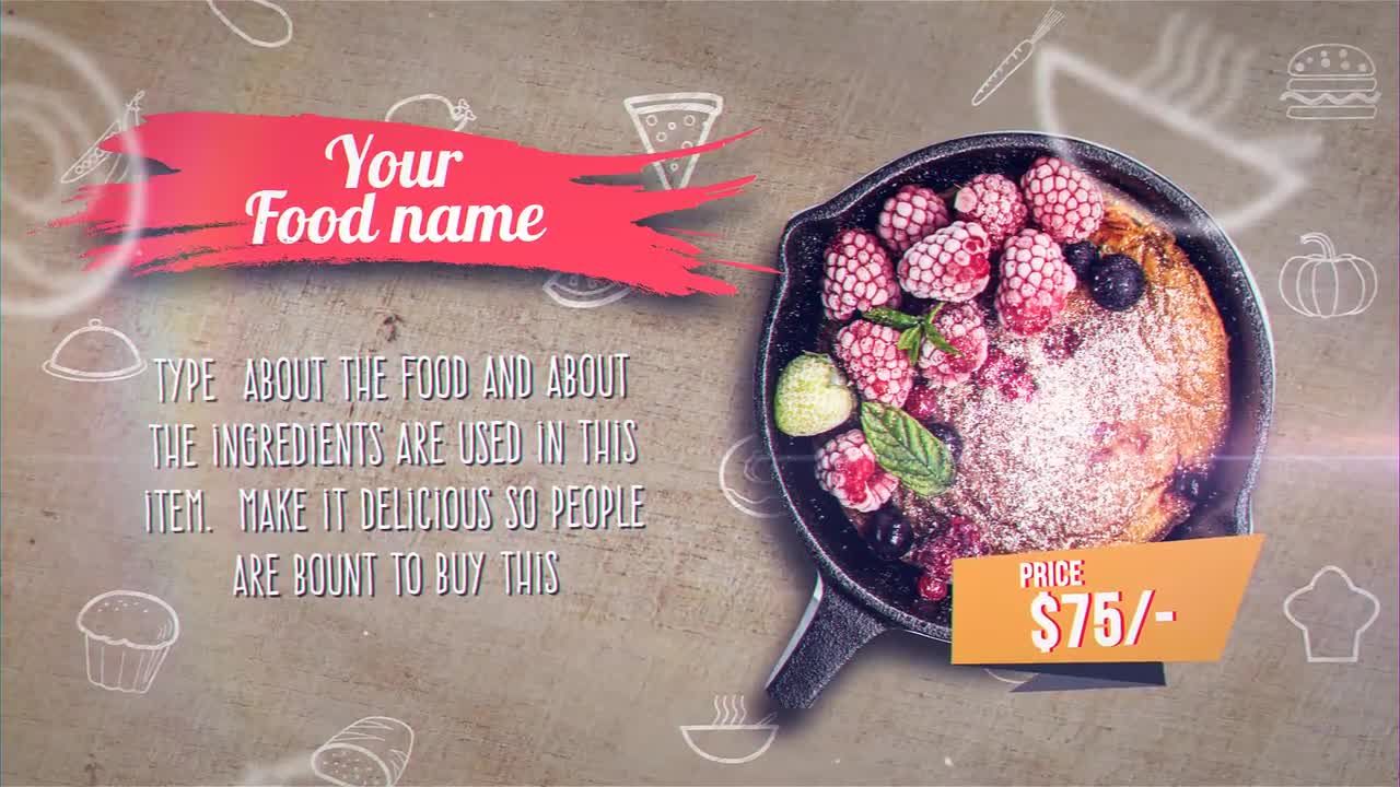 餐厅食谱菜单价格展示素材库精选AE模板