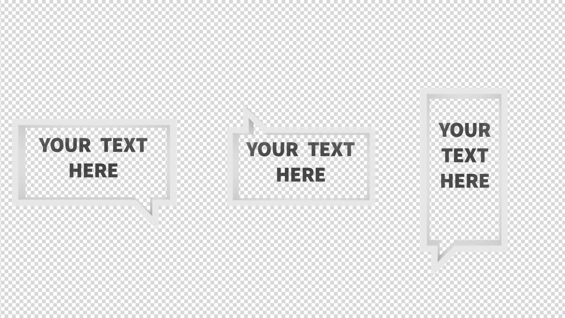 3D对话矩形独特设计素材库精选AE模板