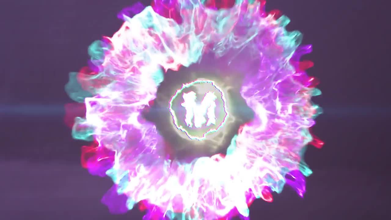 明亮时尚活力的霓虹灯发光动画标志素材库推荐PR模板