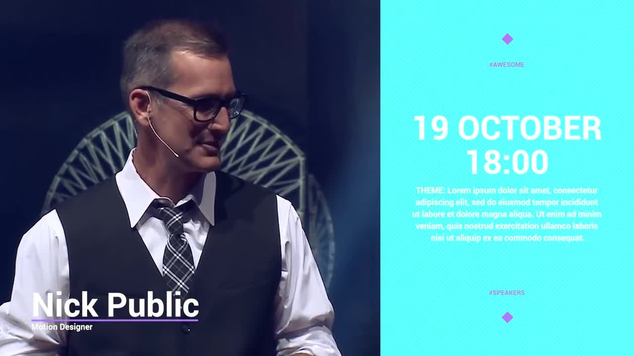 商业广告介绍时尚动画幻灯片素材库精选pr模板