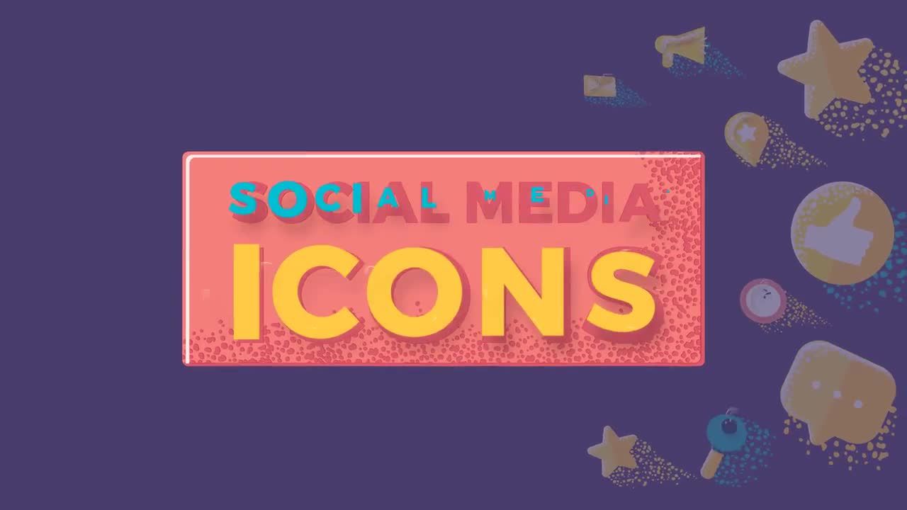 丰富多彩的社交媒体标志素材库精选AE模板