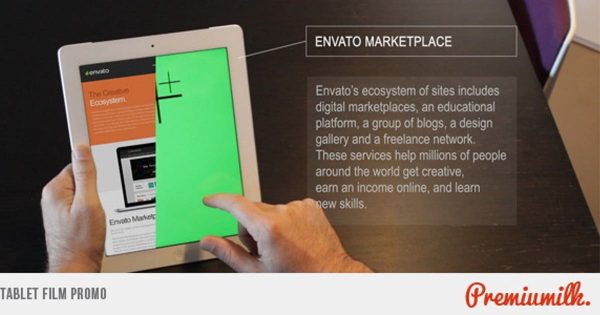 移动互联网产品宣传平板电脑演示样机素材库精选AE模板 Tablet Film Promo